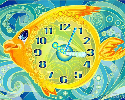 Fish Clock Wallpaper
