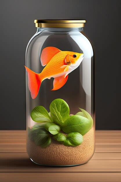 fish in glass jar