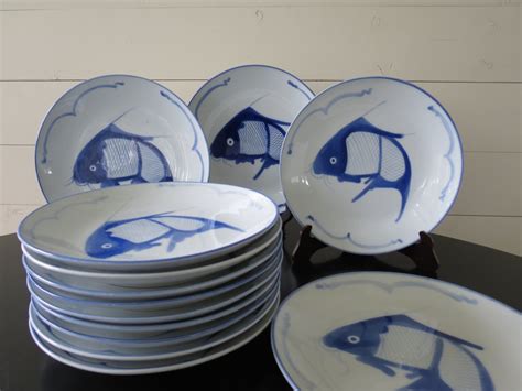 Fish Plates Blue