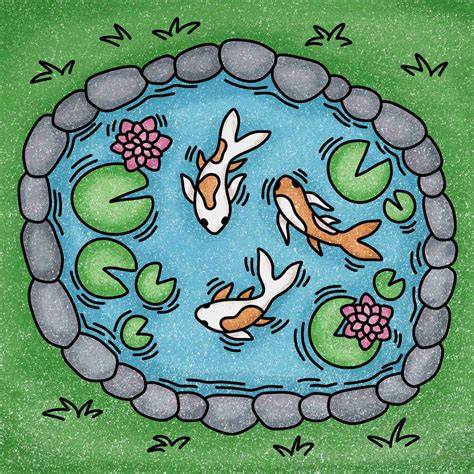 Koi Pond Drawing at GetDrawings Free download