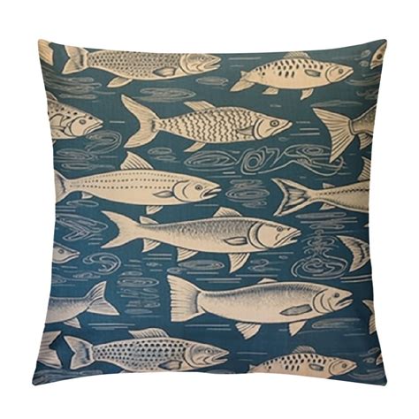 Fish Throw Pillow Cover