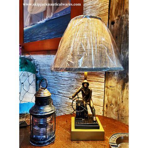 Fisherman's Table Lamp Antique Chrome Lightbox