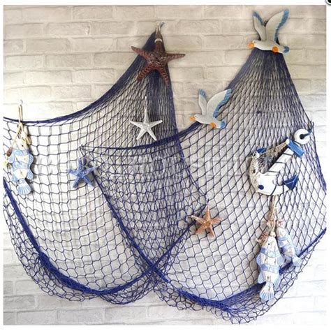 NEW FISHING NET DECOR WALL HANGING WHITE 622FN Uncle Wiener's Wholesale