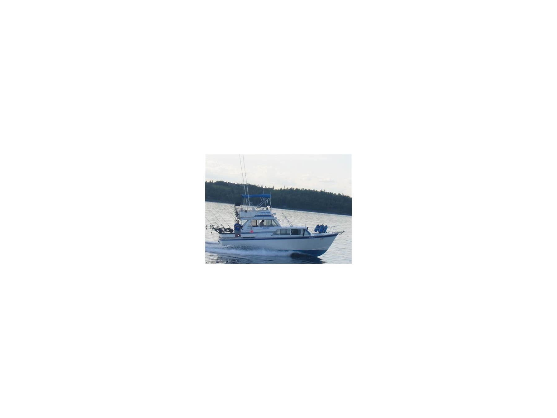 Fishing charter boat on Lake Superior
