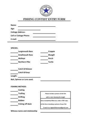 fishing tournament entry form template