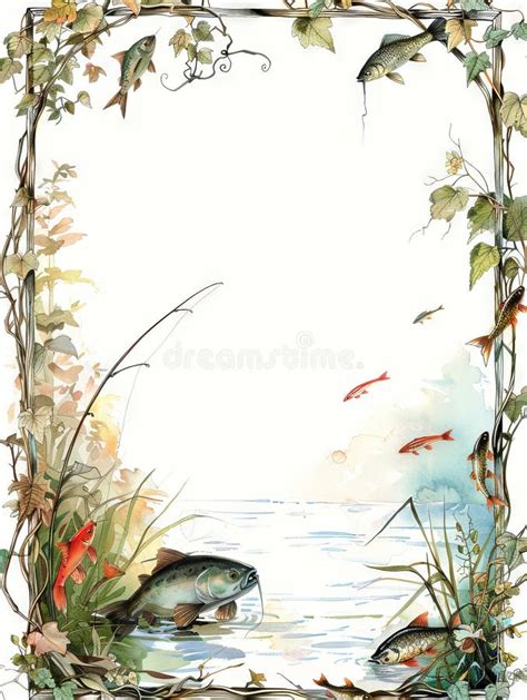 fishing wallpaper border