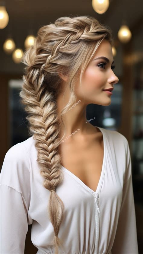 fishtail braid with braids