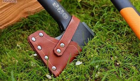 Handmade Fiskars hatchet sheath by JRE. Axe sheath