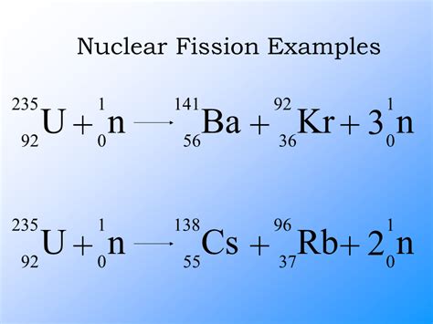 fission equations for uranium 235