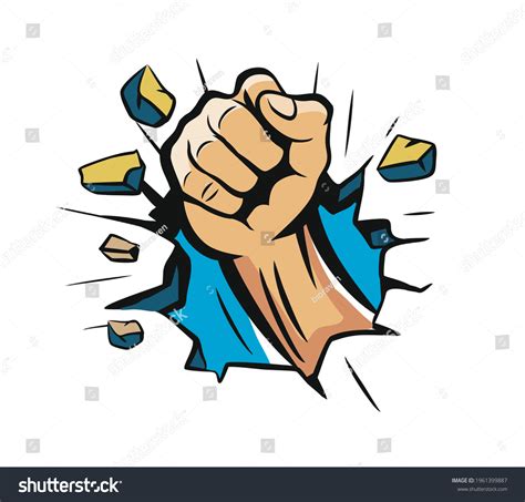 fist punching through wall