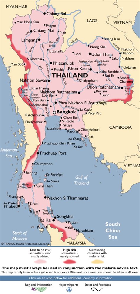 fit for travel thailand malaria map