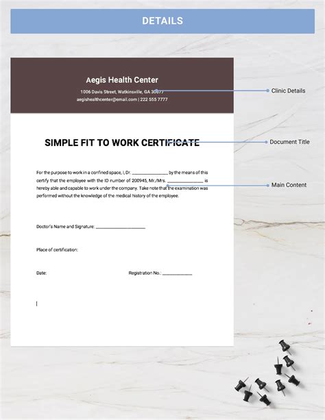 fit for work form template