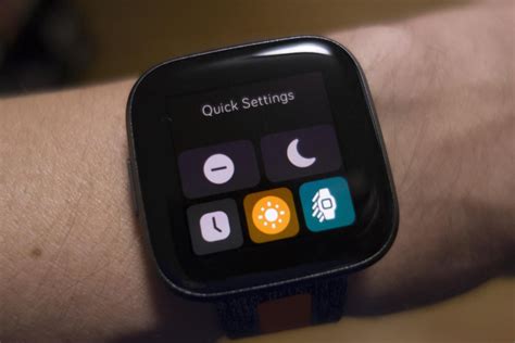 Fitbit Versa 2 Change Quick Settings