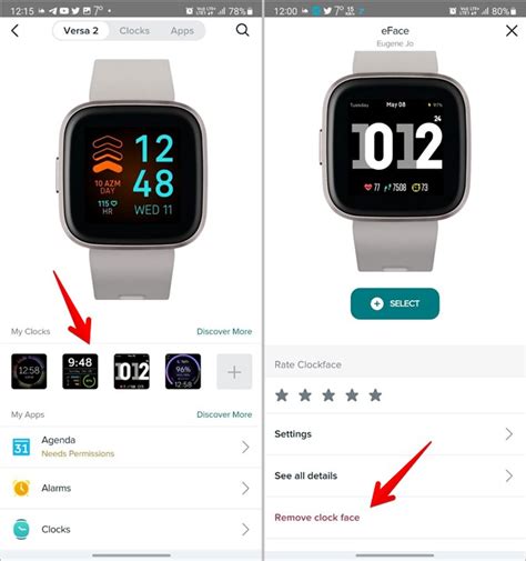 Fitbit Versa 2 Delete Clock Face