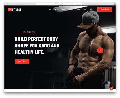 fitness club website templates