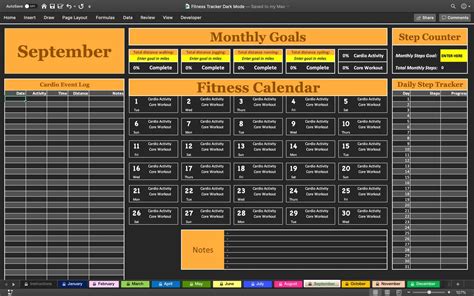 Fitness Planner Excel Template