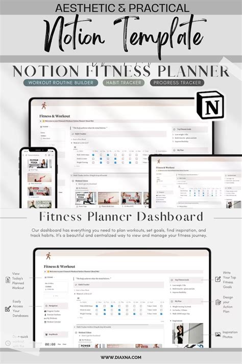 fitness workout tutorial aesthetic collection examples tutorial design