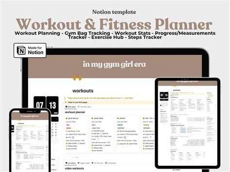 fitness workout tutorial guide aesthetic tutorial design examples pinterest