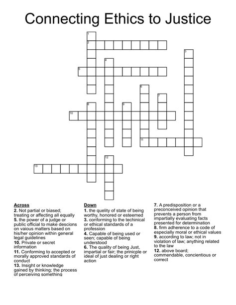 Fitting Justice Crossword