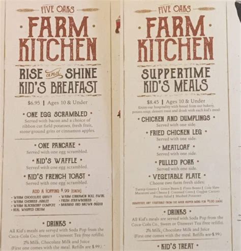 Unveiling Culinary Excellence: A Journey through the Five Oaks Farm Kitchen Menu