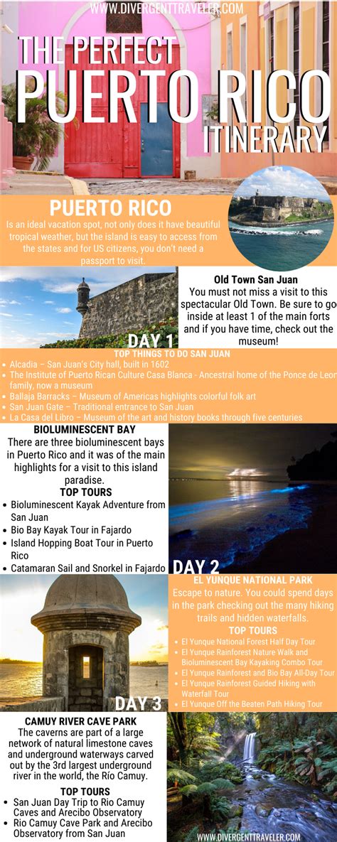 five day itinerary for puerto rico