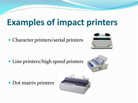 Five Examples Of Impact Printers