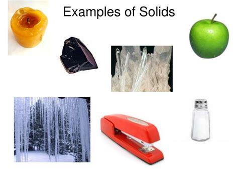 five examples of solid matter