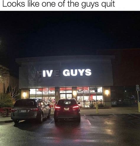 five guys sign meme