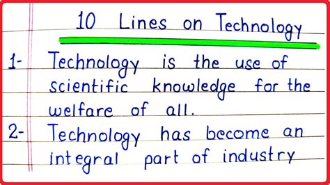 five lines about science and technology