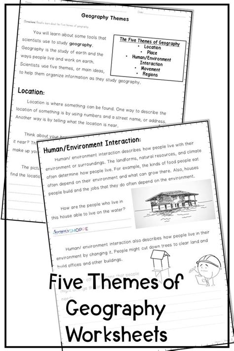 five themes of geography worksheet pdf
