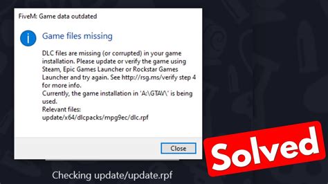 fivem update download problem