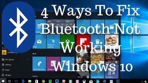 fix bluetooth problems in windows 10