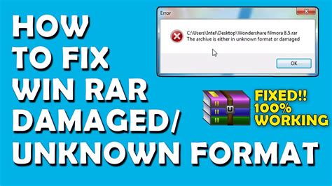 fix corrupted rar files