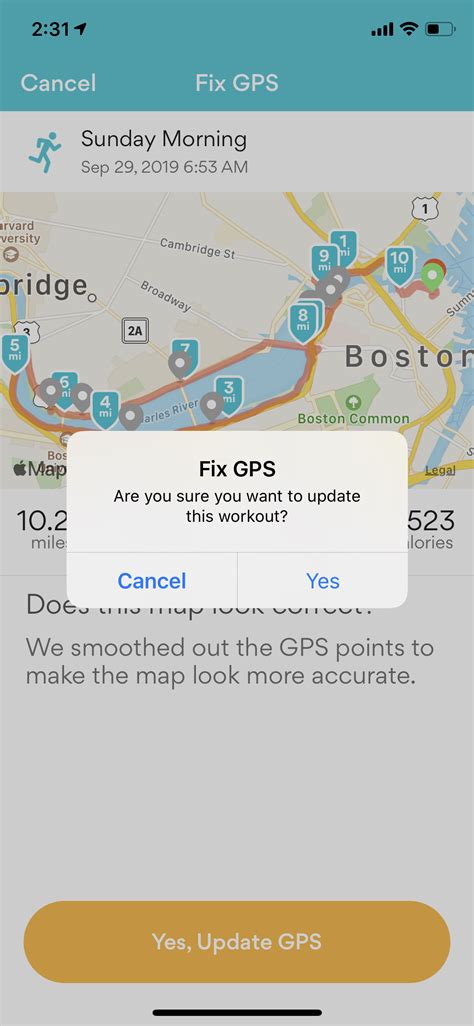 fix gps runkeeper