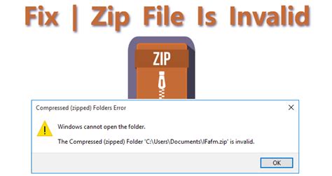 fix invalid zip file online