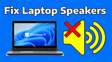 fix laptop speakers not working