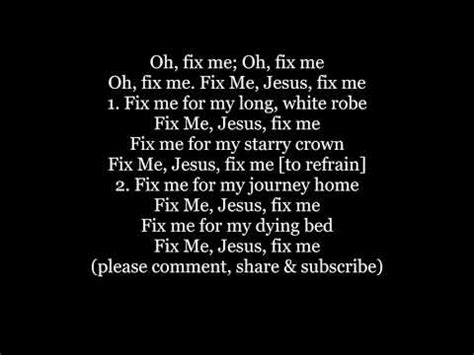 fix me jesus lyrics