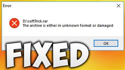 fix the archive is corrupt