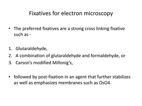 Fixative Used In Electron Microscopy
