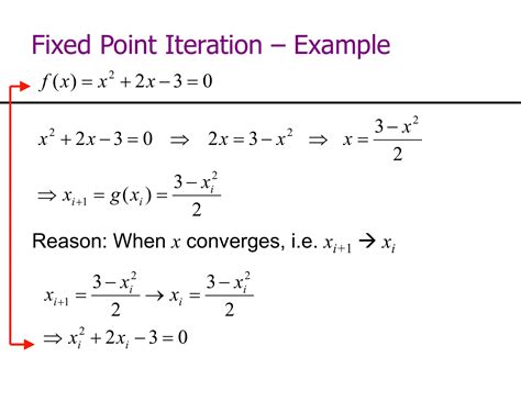 Fixed Point Example Equation
