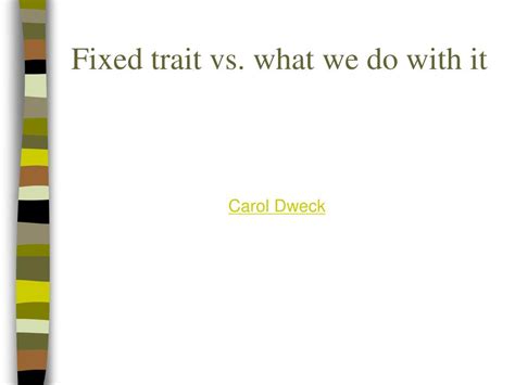 Fixed Trait Definition