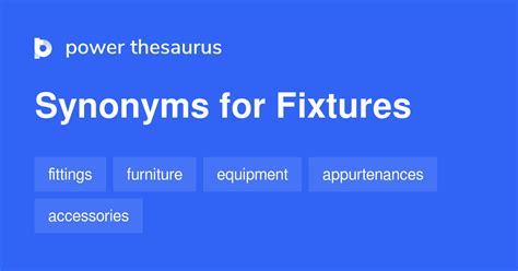 Fixtures Definition Synonyms