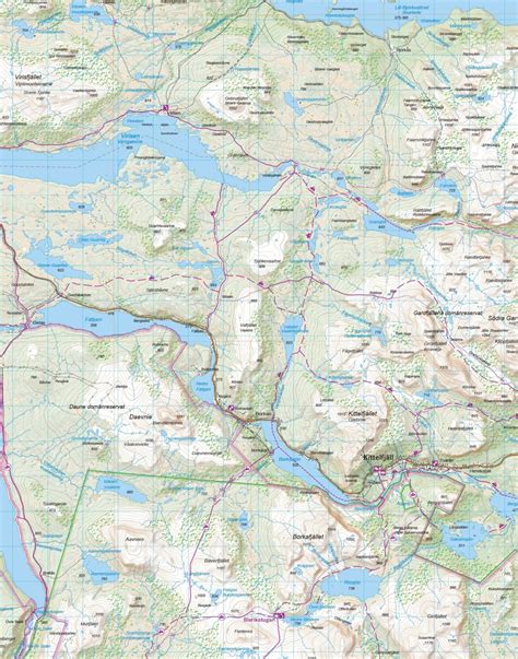 Karta Kartkungen Kittelfjäll fjällkarta