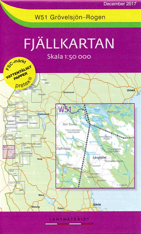 Fjällkartan W1 Grövelsjön Lofsdalen 1100.000 Geobuchhandlung Kiel