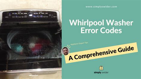 whirlpool washing machine error code e01 f06 YouTube