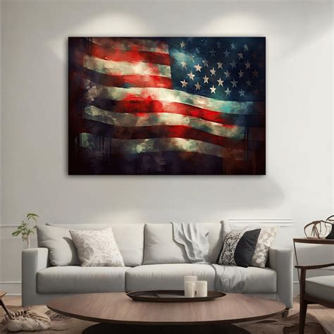 Flag Canvas Art White