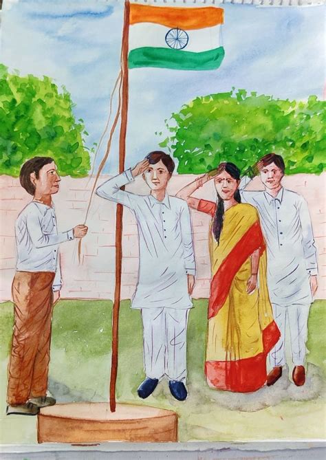 Flag Hoisting Drawing Competition