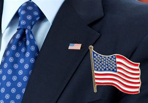 Flag Lapel Pin Placement