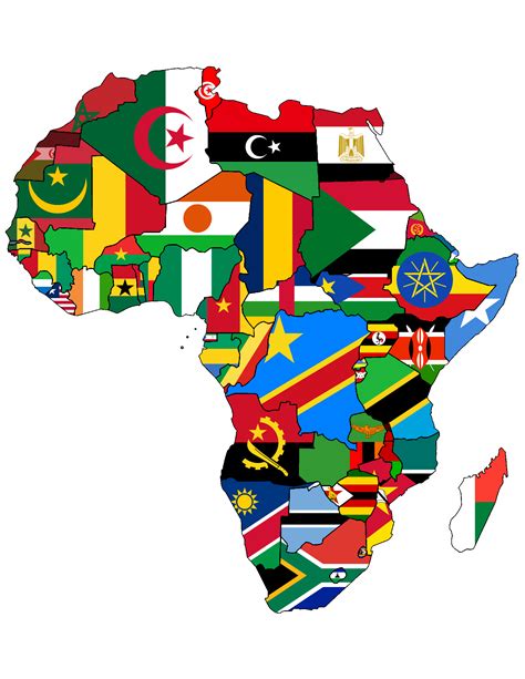 flag map of africa svg