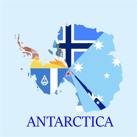 flag map of antarctica